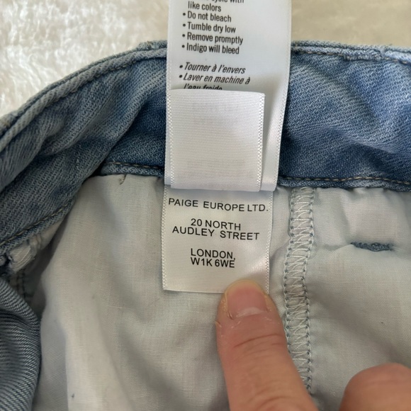 Paige Pleated Mayslie Double Button Jogger Jeans, size 27 - Picture 10 of 16